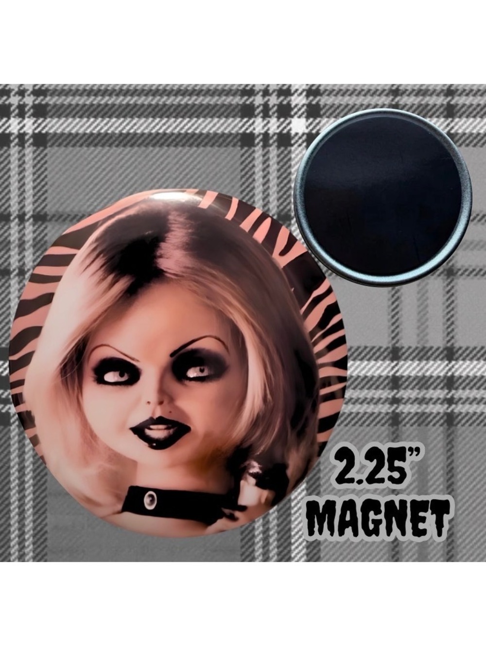 Bride of Chucky 2.25" Handmade Tiffany Magnet